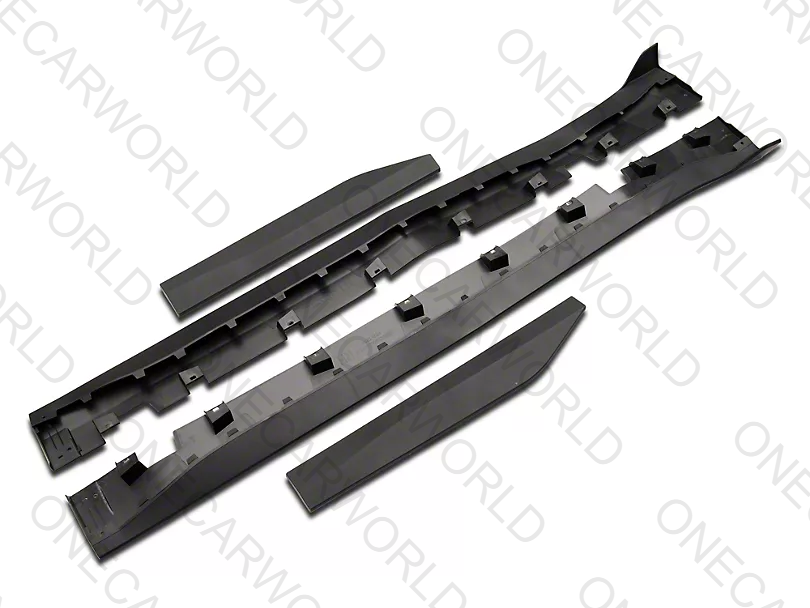 Ford Mustang GT/EcoBoost/V6 2015–2023 MP Concepts Side Skirts GT500 Style – Textured Black – Onecarworld