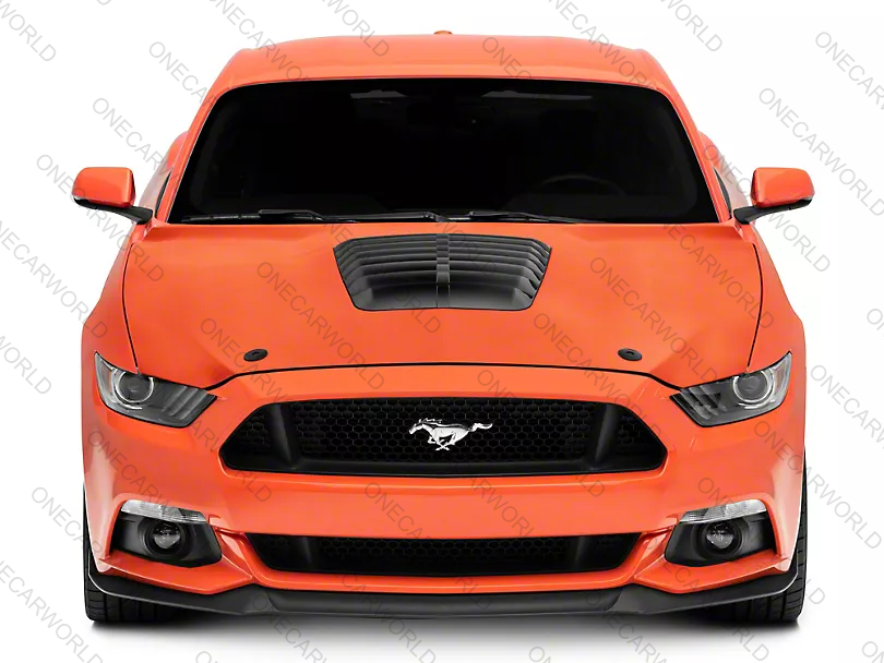 MP Concepts GT500 Style Aluminum Hood – Unpainted | Fits 2015–2017 Mustang GT, EcoBoost, V6 | Heat Extractor | Onecarworld