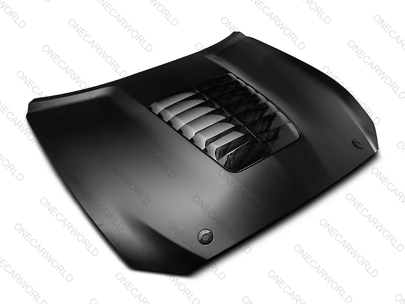 MP Concepts GT500 Style Aluminum Hood – Unpainted | Fits 2015–2017 Mustang GT, EcoBoost, V6 | Heat Extractor | Onecarworld
