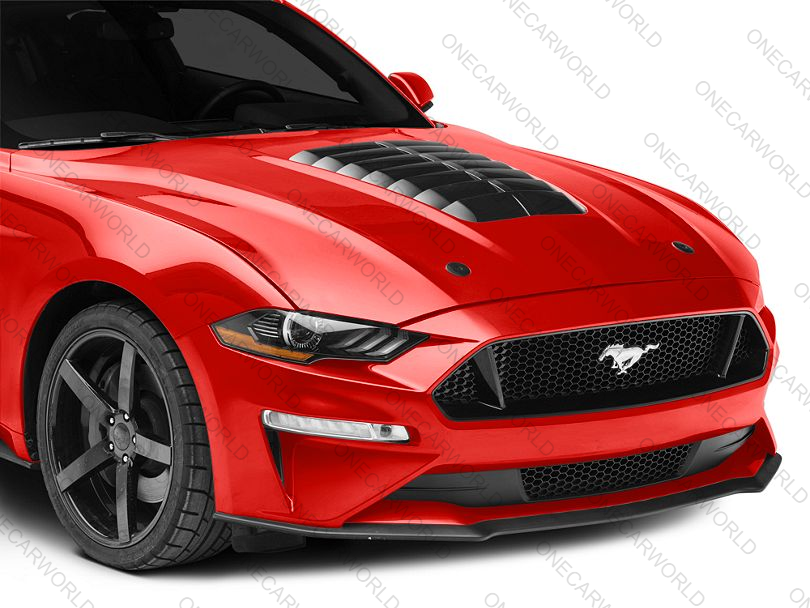 MP Concepts GT500 Style Aluminum Hood – Unpainted | Fits 2018–2023 Mustang GT, EcoBoost, V6 | Heat Extractor | Onecarworld