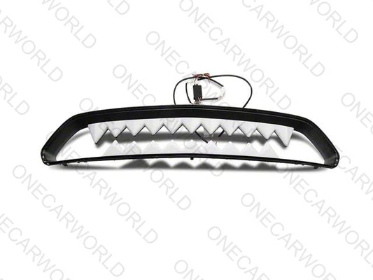 MP Concept Shark Bite Style Front Grille with white LED Accent Lighting Compatible with 2015–2017 Mustang GT, EcoBoost, and V6 Onecarworld