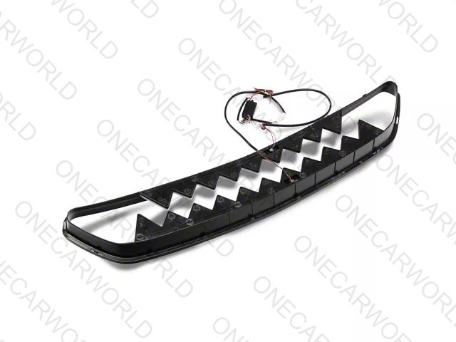 MP Concept Shark Bite Style Front Grille with Red LED Accent Lighting Compatible with 2015–2017 Mustang GT, EcoBoost, and V6