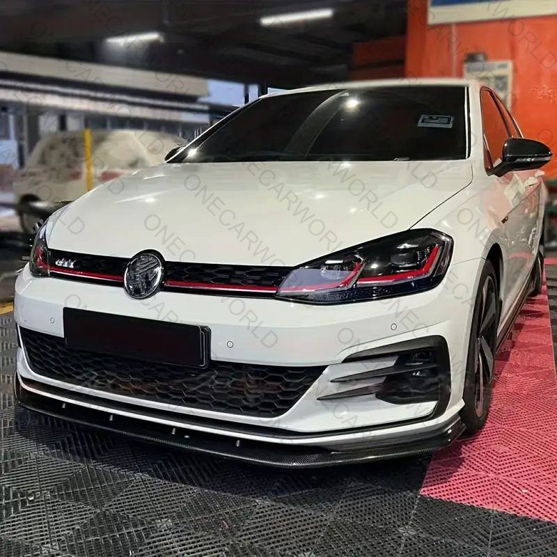 Volkswagen Golf Mk6 GTI 2008-2012 Front Lip Splitter Ver.2 Glossy Black 1pcs lip Onecarworld