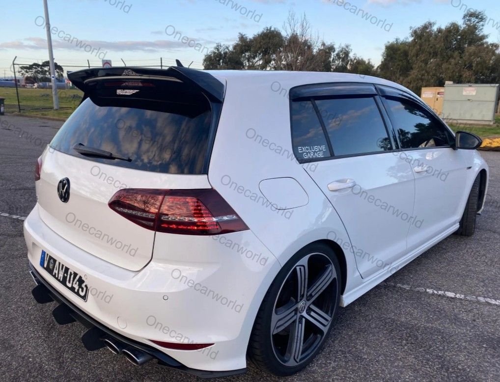 Volkswagen Golf MK7 MK7.5 GTI R 2014–2020 Rear Roof Spoiler OSIR Style Gloss Black – Onecarworld