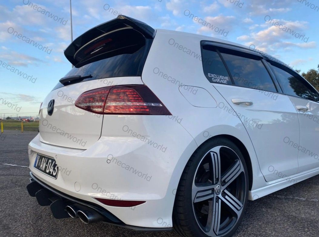 Volkswagen Golf MK7 MK7.5 GTI R 2014–2020 Rear Roof Spoiler OSIR Style Gloss Black – Onecarworld