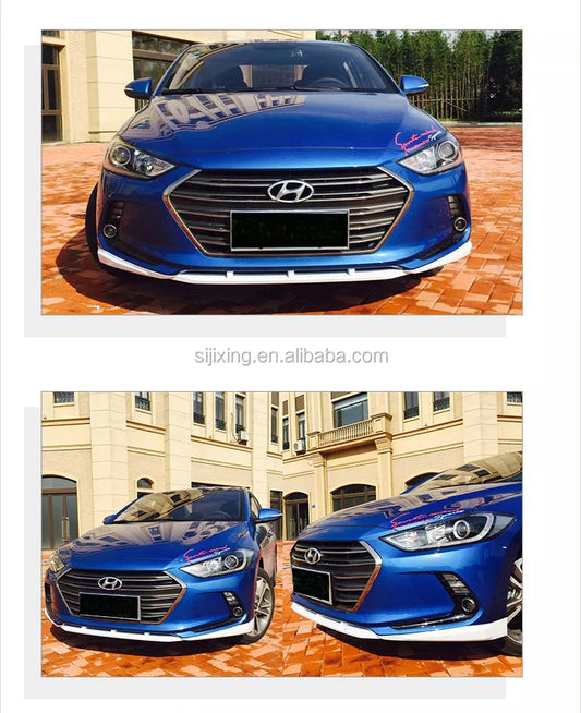 Front bumper lip Gloss black for Hyundai Elantra 2015-2018 - ONECARWORLD