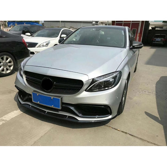 Front Lip Car Exterior Accessories Front Bumper Splitter Spoiler Lip Body Kits for 2015-2018 C class W205 Edition -1 Style - ONECARWORLD