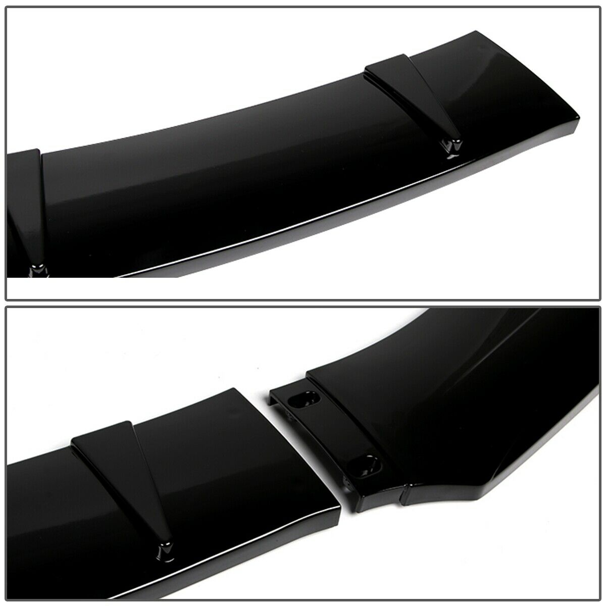UNIVERSAL GLOSSY BLACK FRONT LOWER BUMPER SPLITTER SPOILER LIP BODY KIT - ONECARWORLD