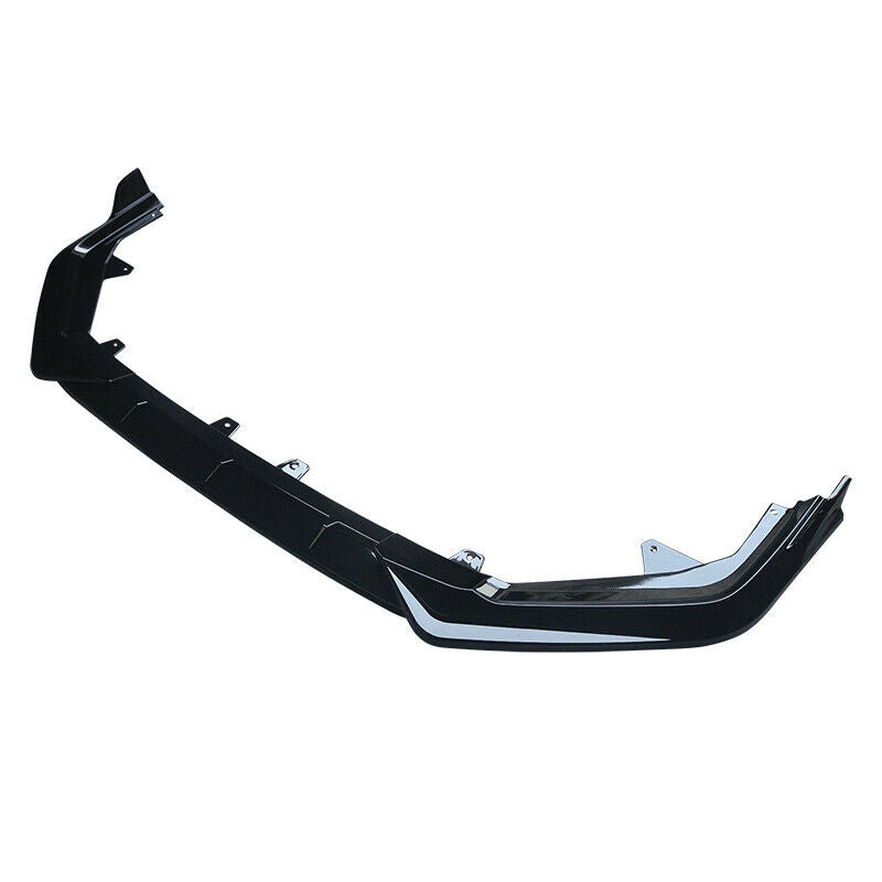 Honda Civic 11th Sedan 4Dr Front Bumper Lip Spoiler Gloss Black Fits 2021 2022 - ONECARWORLD