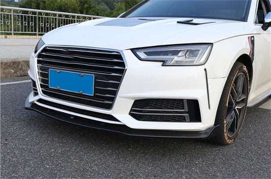 Audi A4 2019 High quality Front Bumper Lip body kit Glossy Black - ONECARWORLD