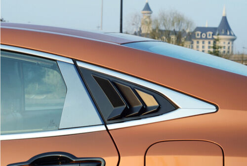 Side Vent Window Scoop Louver Cover Trim for Honda Civic 2016-2020 gloss black - ONECARWORLD