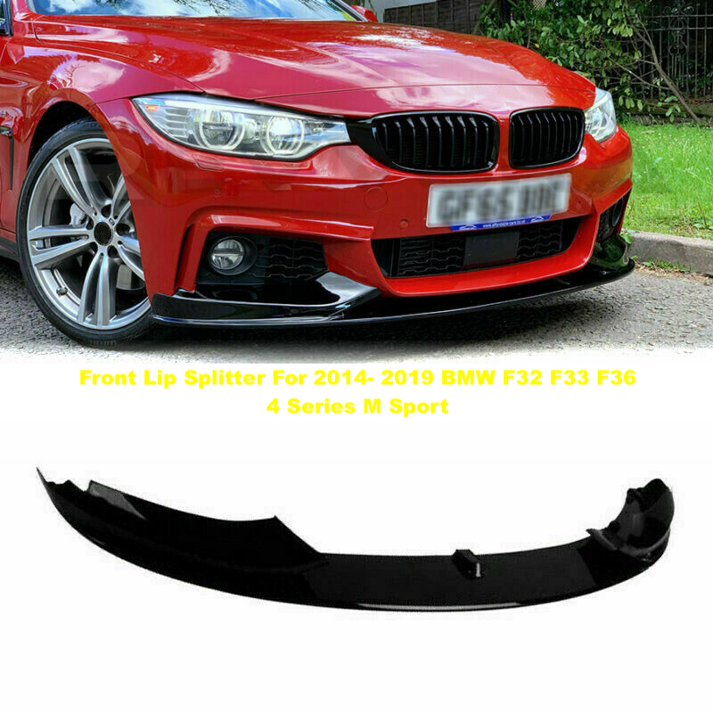 BMW Front Bumper Lip for Glossy Black 2013-2018 3-Series F30/F35/ 328I,330I,335I,328D,320I with M Sport Bumper - ONECARWORLD