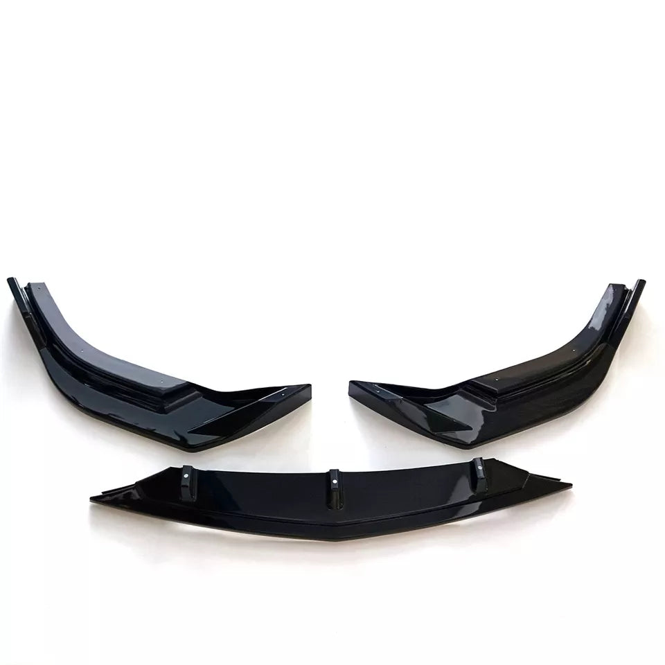 Malibu Chevrolet Car Front Bumper Lip 3 pcs Black Splitter Diffuser Lip Body Kit Spoiler Bumpers 2016-2022 - ONECARWORLD