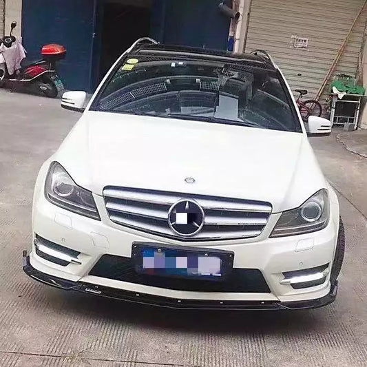 Mercedes C CLASS W204 2009-2014 accessories Normal style Front Splitter Spoiler Bumper Lip - ONECARWORLD