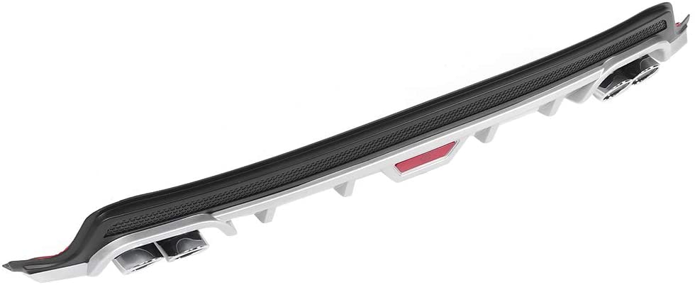 Rear Bumper Diffuser Lip 4 Exhausts Black Fit for Toyota Corolla 2014 -2018 - ONECARWORLD