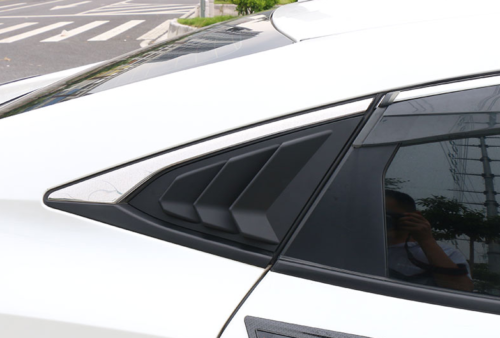Side Vent Window Scoop Louver Cover Trim for Honda Civic 2022+ gloss black - ONECARWORLD