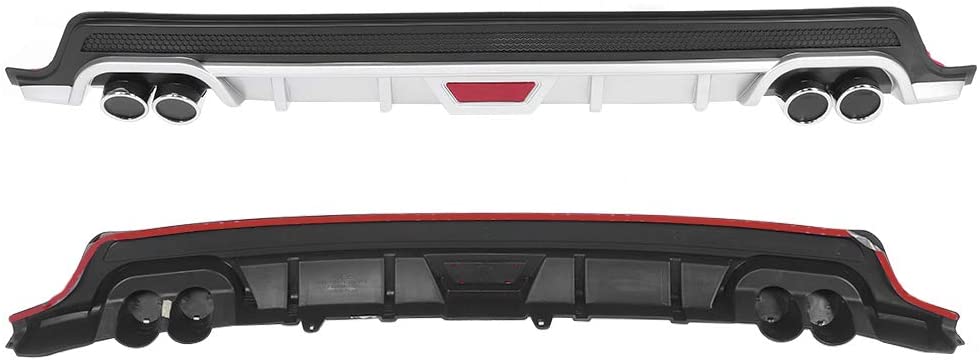 Rear Bumper Diffuser Lip 4 Exhausts Black Fit for Toyota Corolla 2014 -2018 - ONECARWORLD