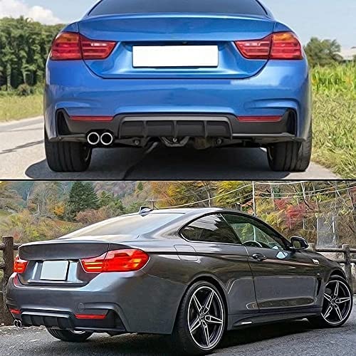 Rear Bumper Diffuser SINGLE OUTLET For BMW 4 Series F32 M Sport 2014 2015 2016 2017 2018 - ONECARWORLD