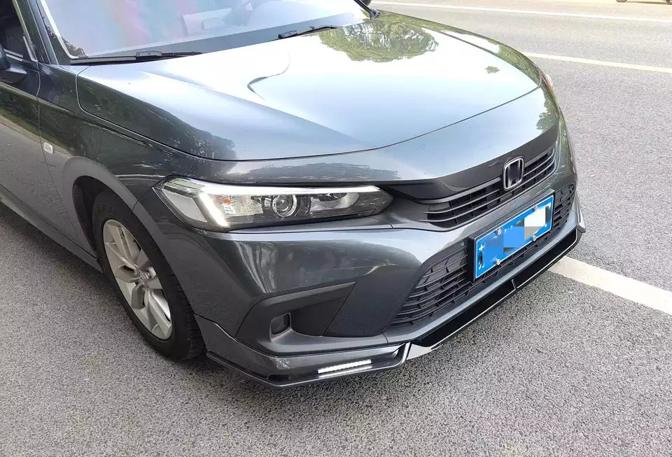 Honda Civic hatchback LED Front Bumper lip Spoiler 11th gen 2020-2022 Car body kit - ONECARWORLD