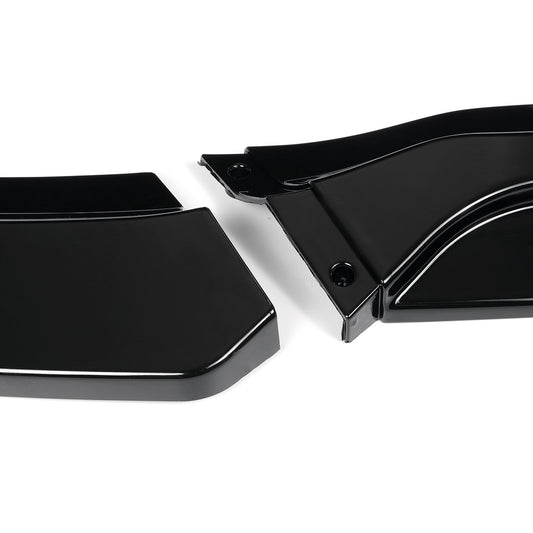 Front Bumper Lip Spoiler, For Benz W204 SPORTS C180 C200 C300 2008-2014 Glossy Black - ONECARWORLD