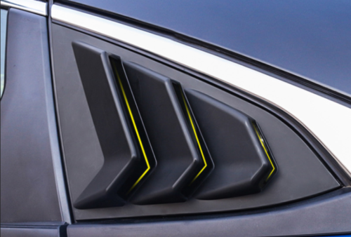 Side Vent Window Scoop Louver Cover Trim for Honda Civic 2022+ gloss black - ONECARWORLD