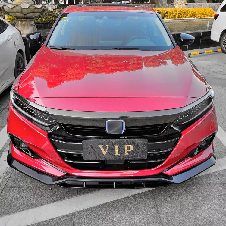 Front bumper lip Gloss black shovel bumper front lip separator for 10.5 generation Honda Accord 2022 - ONECARWORLD