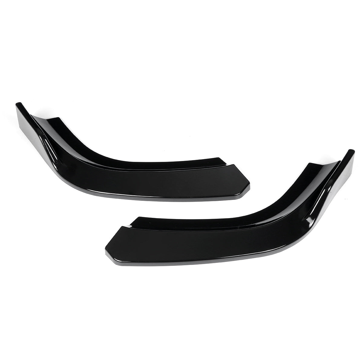 Front Bumper Lip Spoiler, For Benz W204 SPORTS C180 C200 C300 2008-2014 Glossy Black - ONECARWORLD