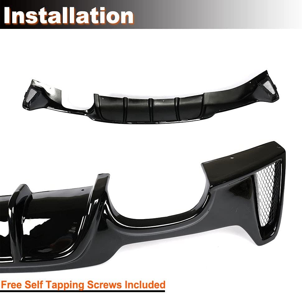Rear Bumper Diffuser SINGLE OUTLET For BMW 4 Series F32 M Sport 2014 2015 2016 2017 2018 - ONECARWORLD