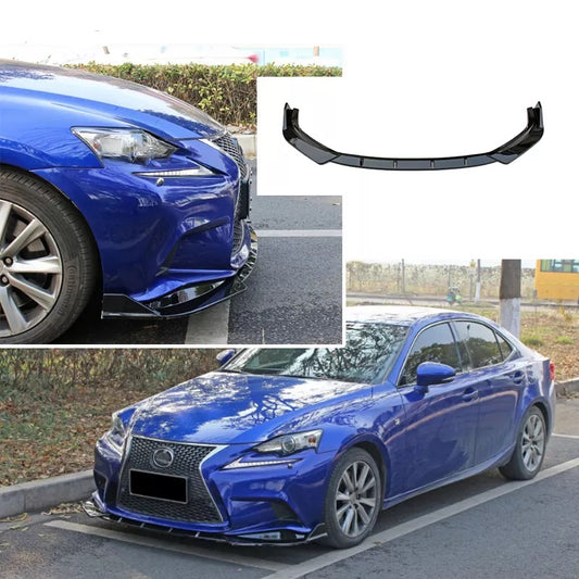 Lexus IS250 IS300 IS350 200T F-Sports Style 2014- 2016 Gloss Black Bumper Splitter kit Front Bumper Lip - ONECARWORLD