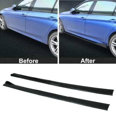 HIGH QUALITY CARBON FIBER 4 PCS SIDE SKIRTS FITS ON ALL SEDAN CARS - ONECARWORLD