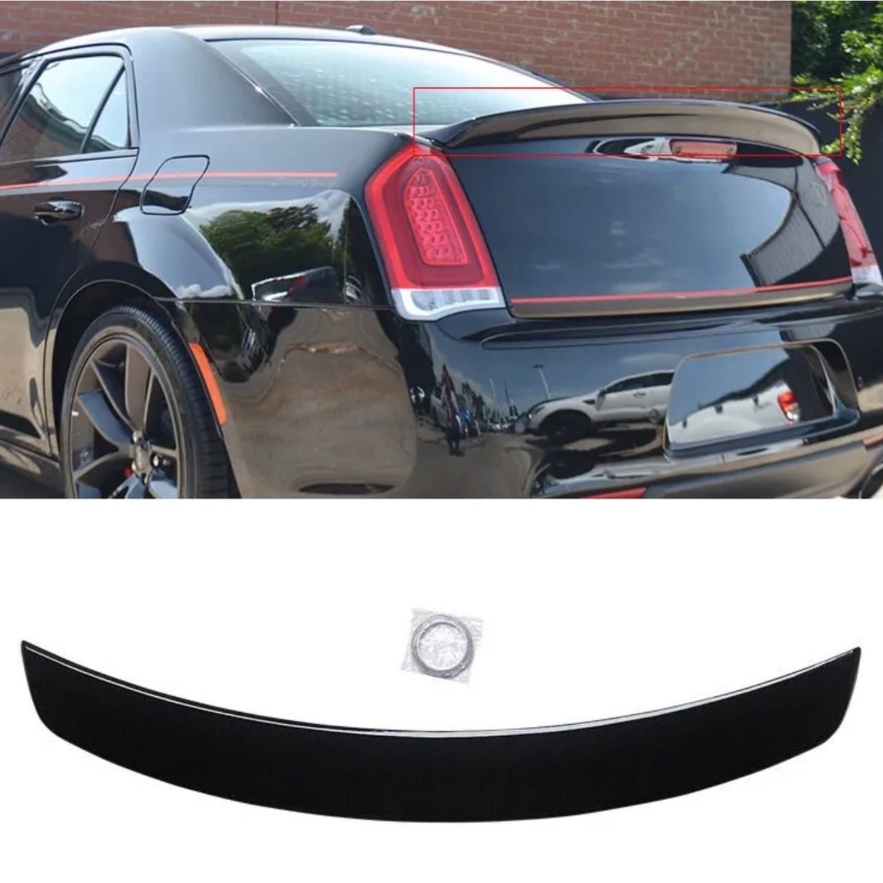Chrysler 300C Rear Trunk Spoiler Lid Wing Compatible with 2011-2019,Factory Style Exterior Trunk Spoiler Rear Wing - ONECARWORLD