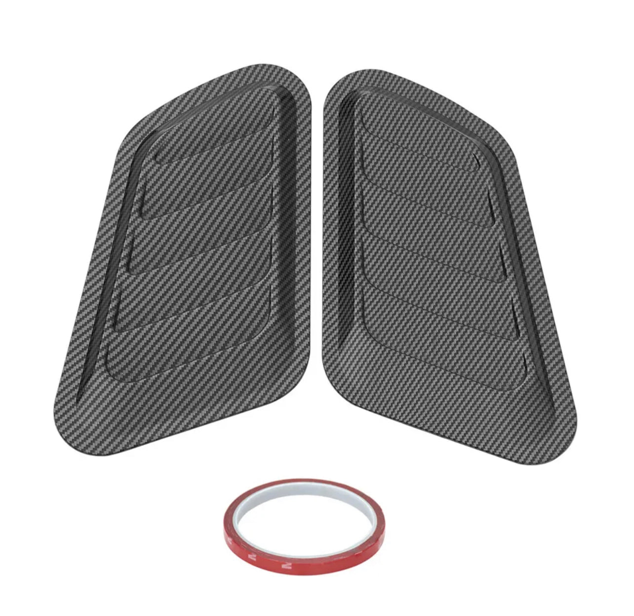 2pcs Universal Glossy black Style Air Flow Intake Cover Scoop Bonnet Vent Hood - ONECARWORLD