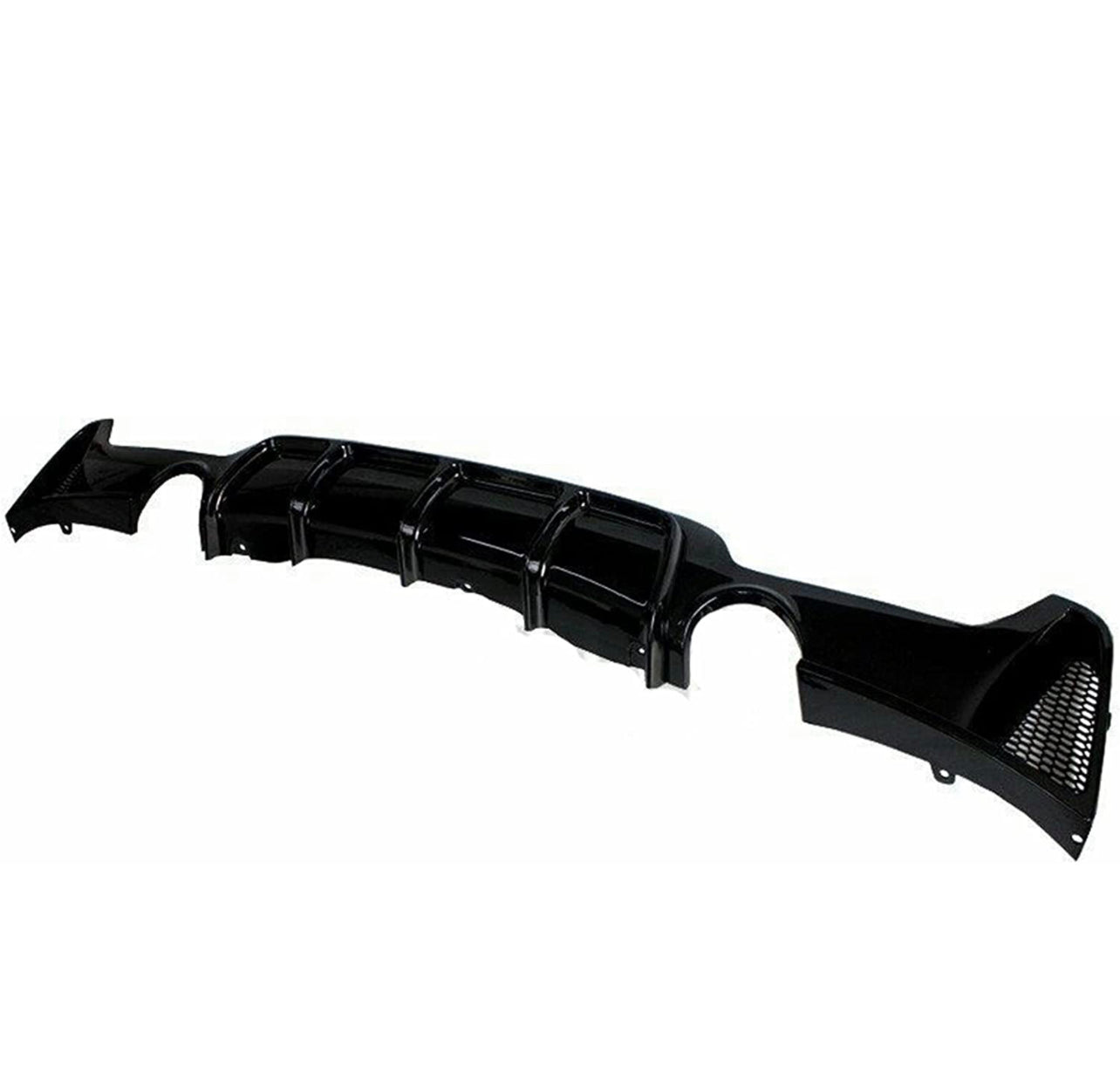 Rear Bumper Diffuser Dual Exhaust For BMW 430 F32 F33 435i M Tech Quad Out 2014-2018 Carbon Fiber Style - ONECARWORLD