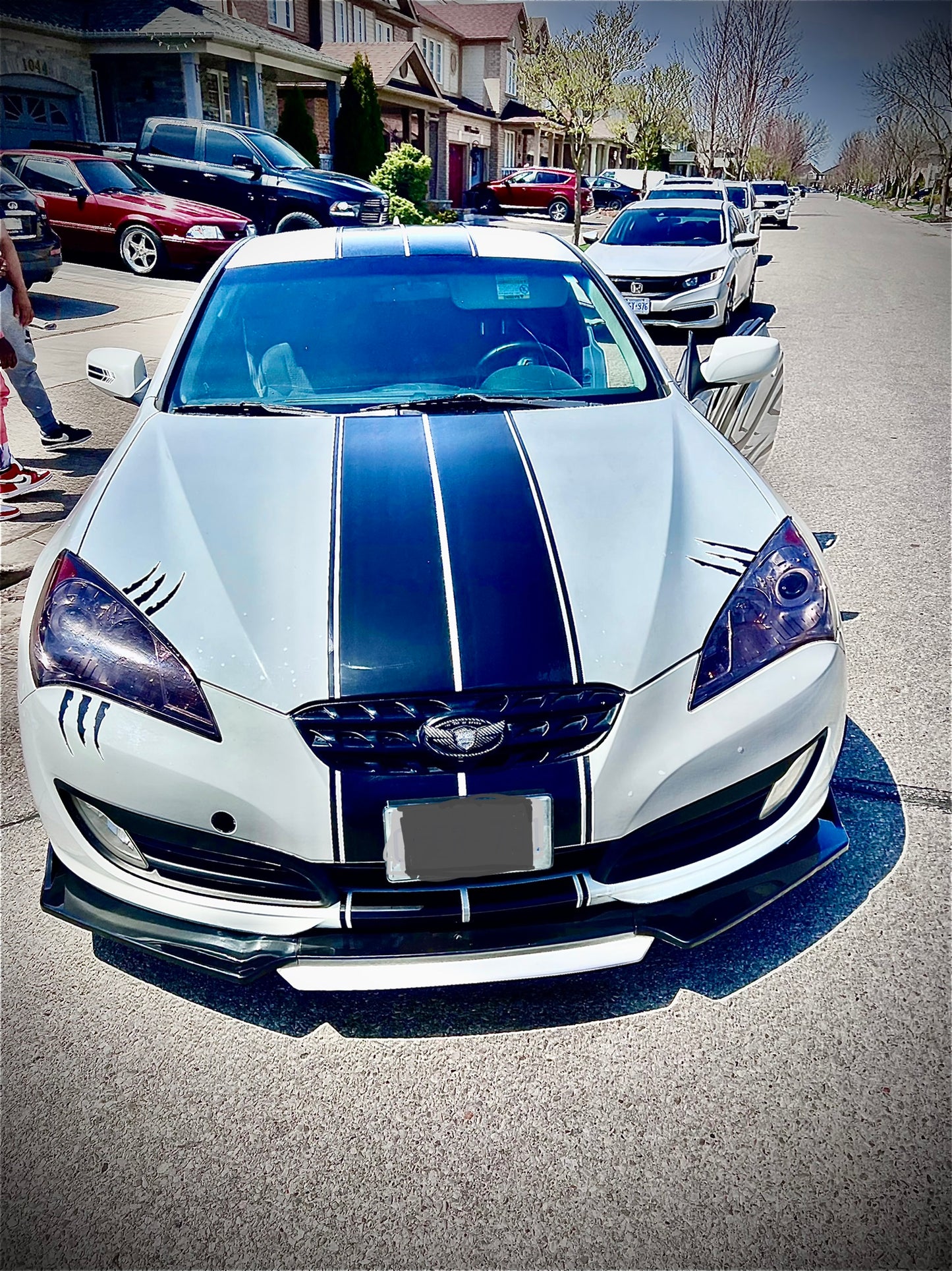 CARBON FIBER FRONT LIP WITH COLOR FOR ALL SEDAN CARS - ONECARWORLD