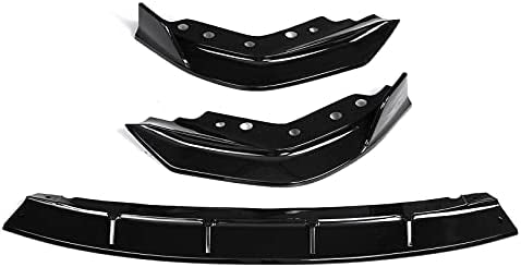 Front Lip for 2019-2022 BMW G20 G28 3 Series M Sport, Painted Gloss Black Front Bumper Spoiler - 3pcs - ONECARWORLD