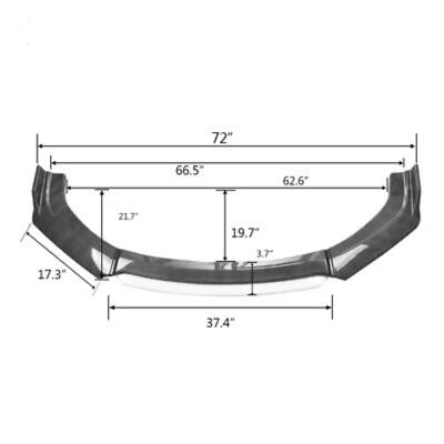 UNIVERSAL NEW FRONT LIP CARBON FIBER FOR ALL SEDAN CAR - ONECARWORLD