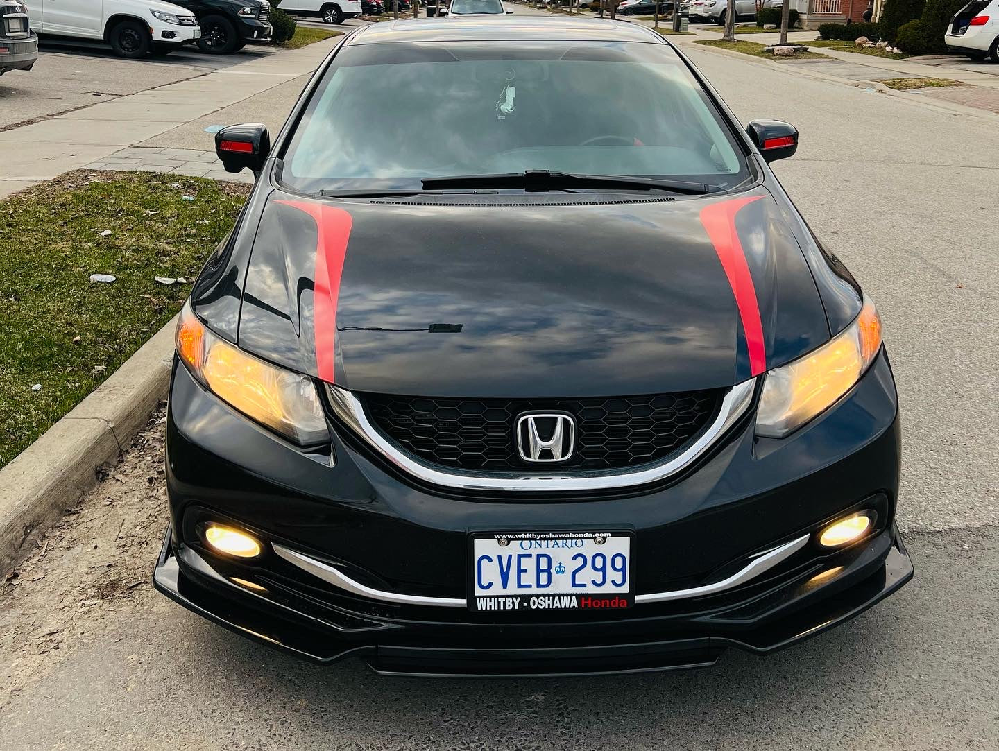 CARBON FIBER FRONT LIP WITH COLOR FOR ALL SEDAN CARS - ONECARWORLD