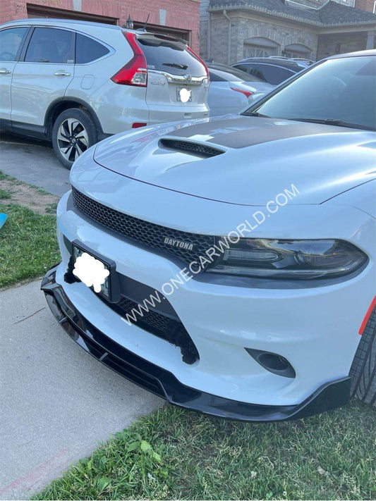 Front lip for Dodge Charger Normal Type 2015-2019 Glossy black Front lip Splitter - ONECARWORLD