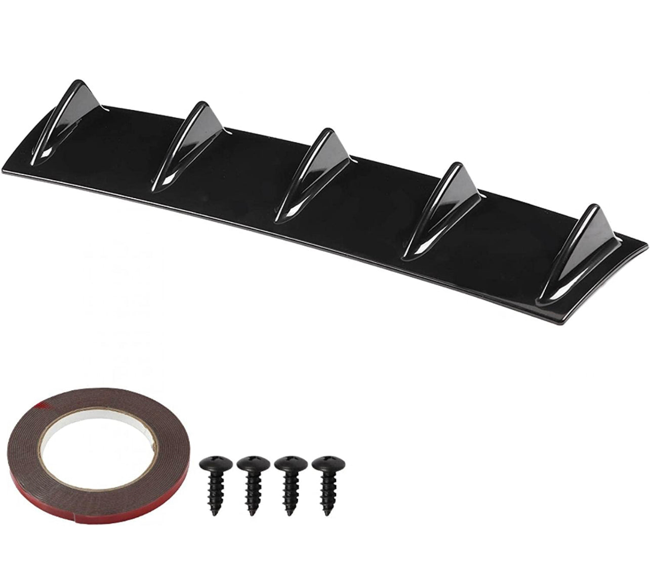 Universal Shark Fin Diffuser, Car Rear Bumper Chassis Shark Fin Spoiler Wing Lip Diffuser - ONECARWORLD