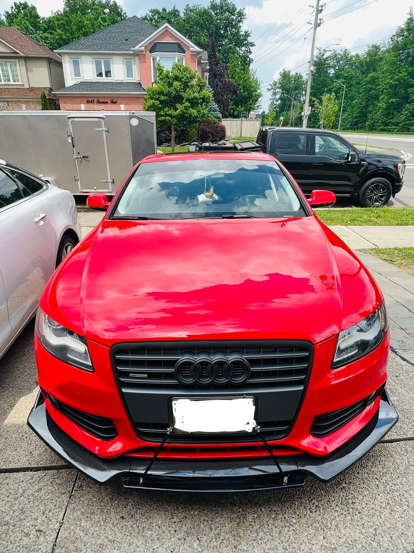 CARBON FIBER FRONT LIP WITH COLOR FOR ALL SEDAN CARS - ONECARWORLD