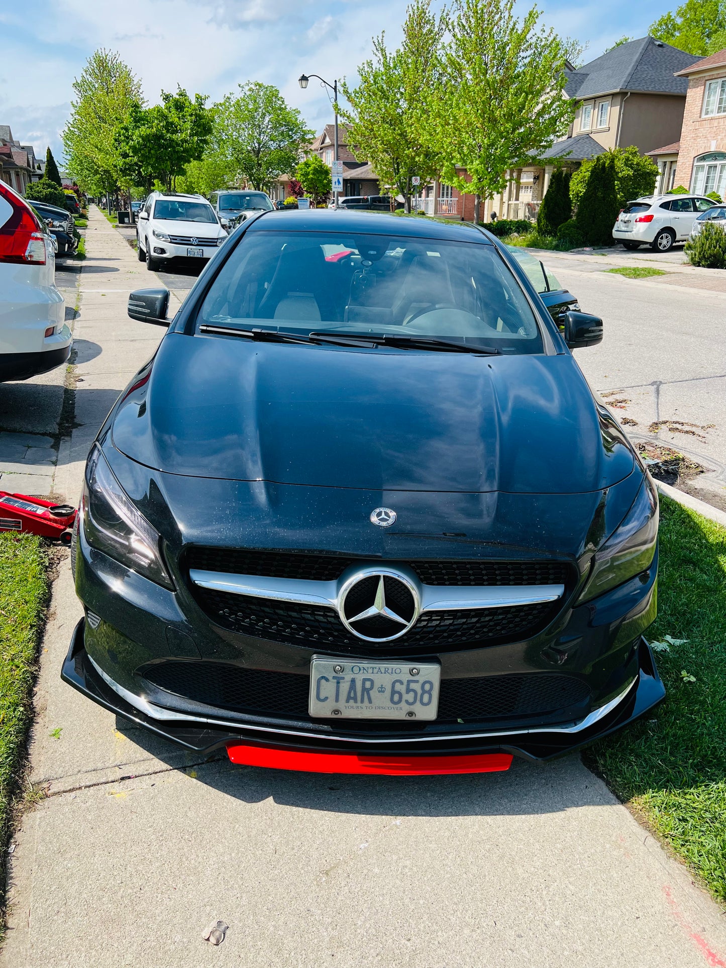 CARBON FIBER FRONT LIP WITH COLOR FOR ALL SEDAN CARS - ONECARWORLD