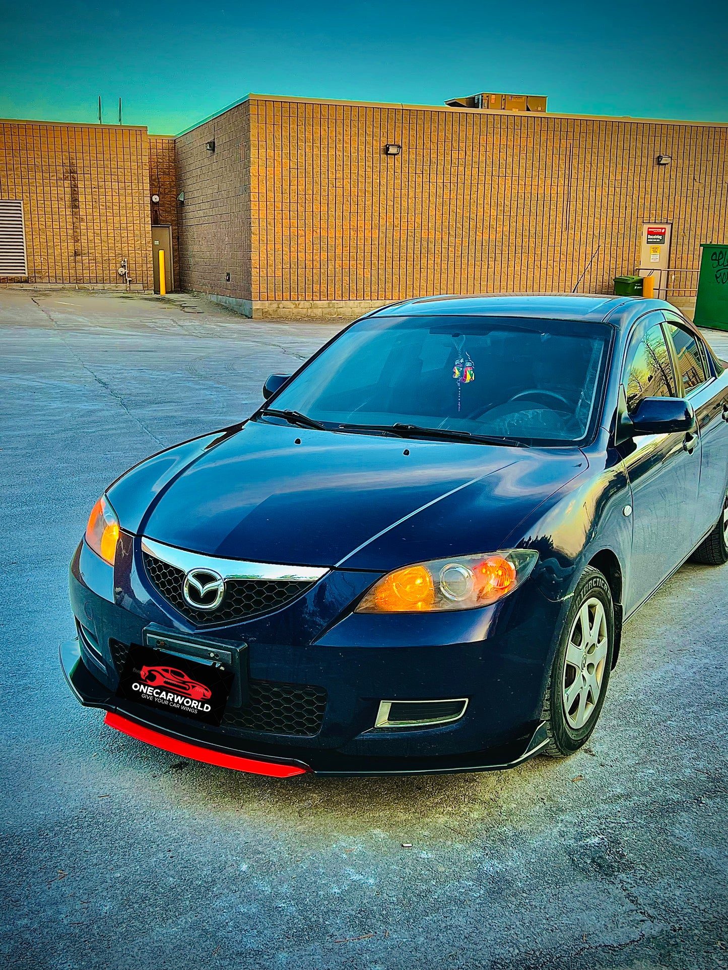 CARBON FIBER FRONT LIP WITH COLOR FOR ALL SEDAN CARS - ONECARWORLD