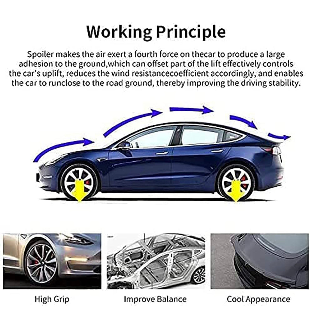 AUDI A4 Highkick Style Trunk Spoiler 2009-2016 Glossy black. - ONECARWORLD