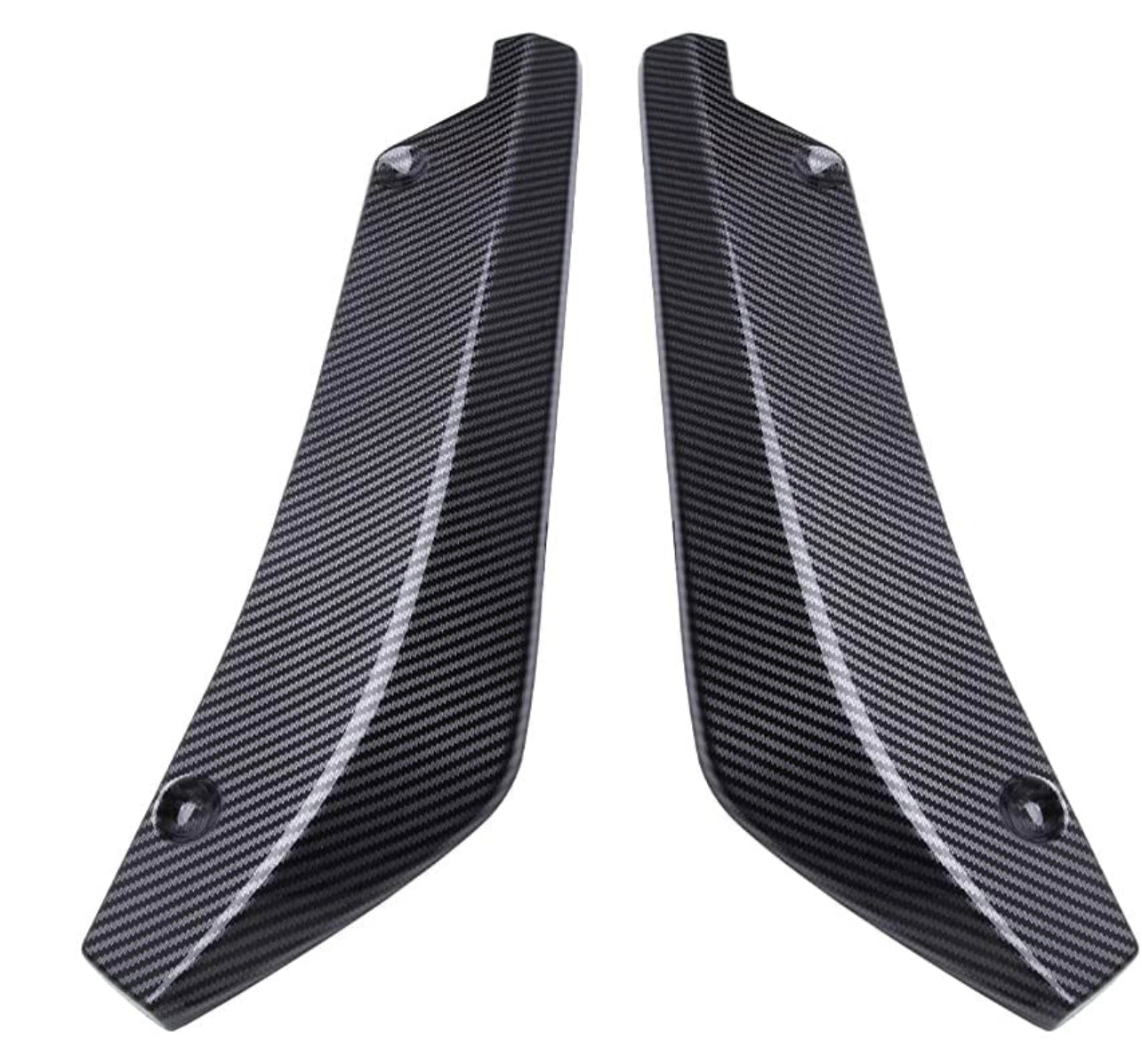 Universal Car Diffuser Rear Bumper Lip Splitters Fins Spoiler Canards Diffuser Side Fin Scratch Mudguards Protector - Carbon Fiber - ONECARWORLD
