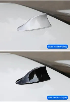 Universal Car Shark Fin Roof Antenna Radio FM/AM Decor Aerial For All Cars Glossy Black - ONECARWORLD