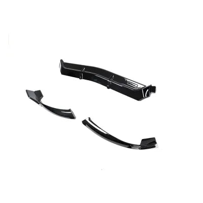 Front Bumper Lip Spoiler, For Benz W205 SPORTS C180 C200 C300 2015-2018 GLOSSY BLACK - ONECARWORLD