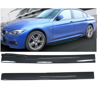 HIGH QUALITY CARBON FIBER 4 PCS SIDE SKIRTS FITS ON ALL SEDAN CARS - ONECARWORLD