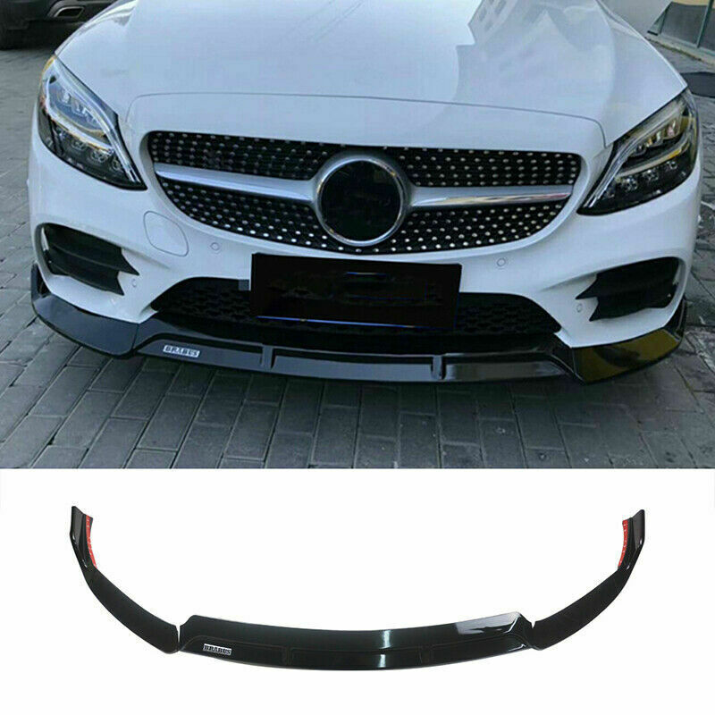 Font Bumper Lip Spoiler For W206 Sport C180 C200 C300 2019 2020 - ONECARWORLD