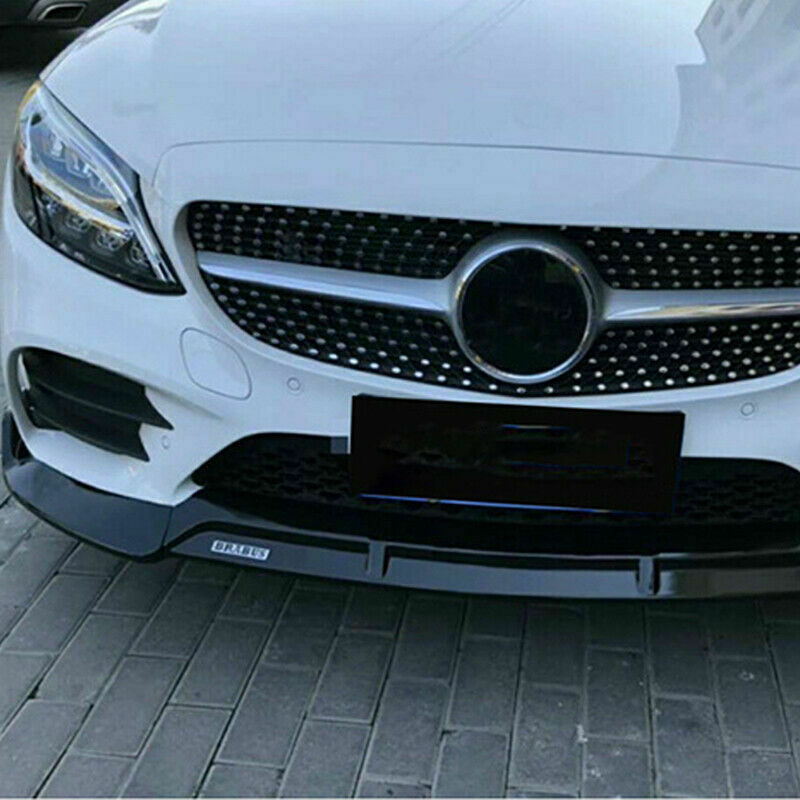 Font Bumper Lip Spoiler For W206 Sport C180 C200 C300 2019 2020 - ONECARWORLD