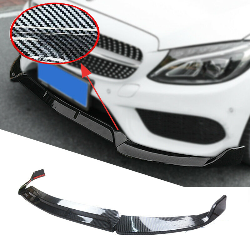 Font Bumper Lip Spoiler For W206 Sport C180 C200 C300 2019 2020 - ONECARWORLD